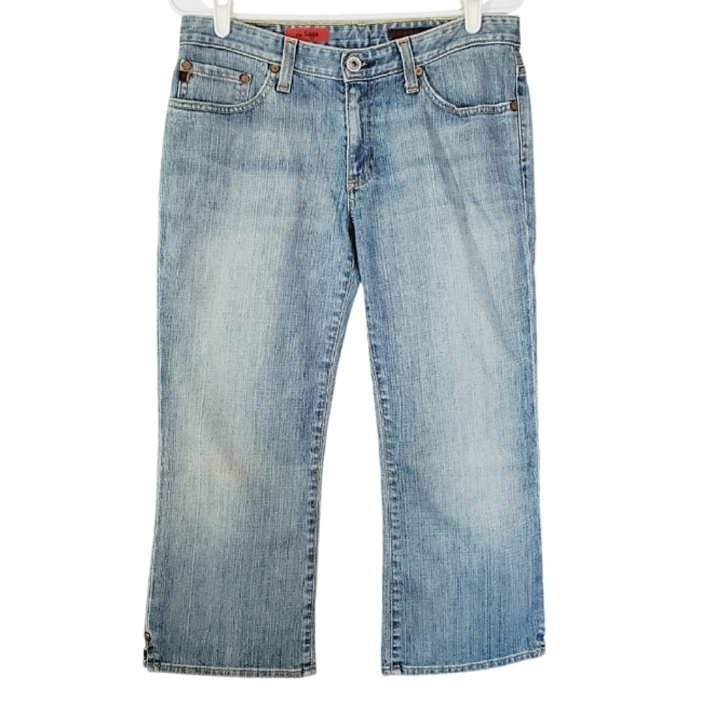 7233 * Ag Adriano Goldschmied The Saga Cropped Light Wash Jeans Size 29R